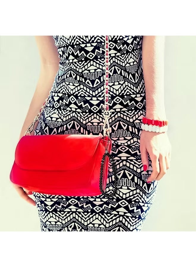 طقم 2 حزام جوال من خرز كريستال لامع – رباط يد قصير للهاتف والكاميرا والشنط للبنات والنساء (أسود ووردي) - Image 4